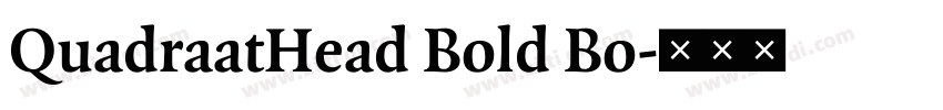 QuadraatHead Bold Bo字体转换 QuadraatHead Bold Bo字体转换
